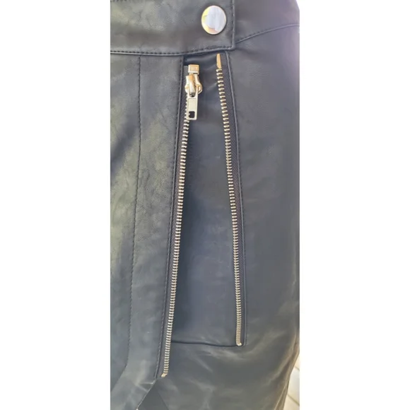 Forever 21 Faux Leather Pencil Skirt, Black, S - Picture 3 of 14